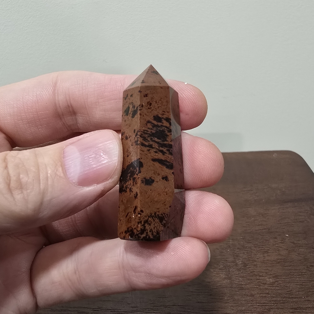 Mahagany Obsidian Crystal Tower 2.0 inches